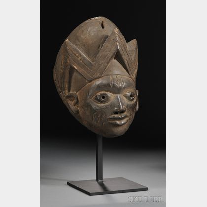 Yoruba Carved Wood Gelede Mask