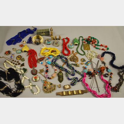 Large Group of Asian Jewelry and Decorative Items