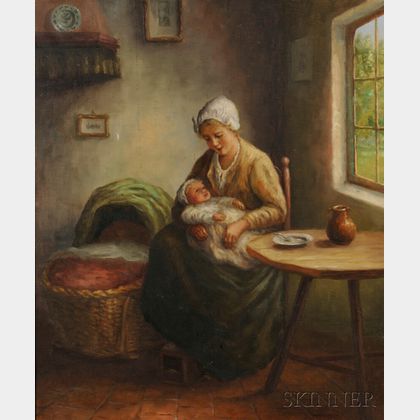 Hans Eybergen (Dutch, 19th Century) Mother and Child