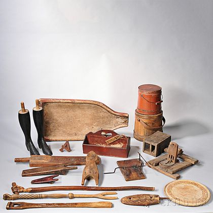 Nineteen Wooden Items