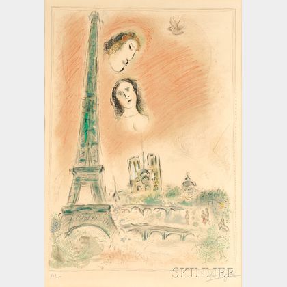 Marc Chagall (Russian/French, 1887-1985) Le rêve de Paris