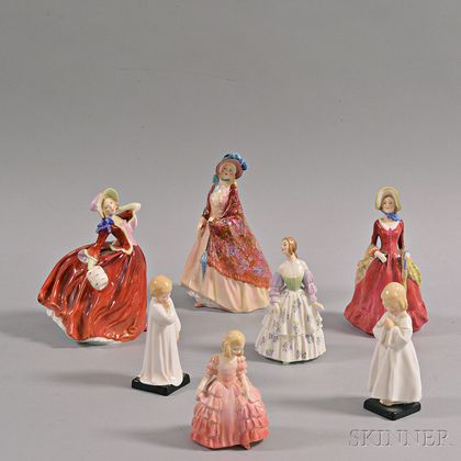 Seven Royal Doulton Figurines