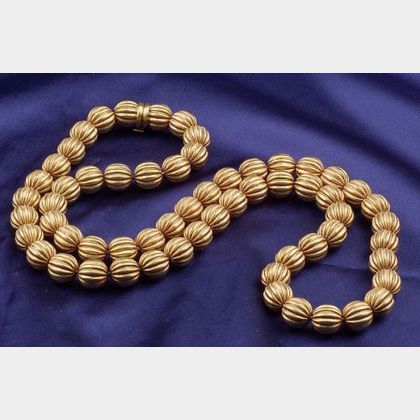 18kt Gold Bead Necklace, Buccellati