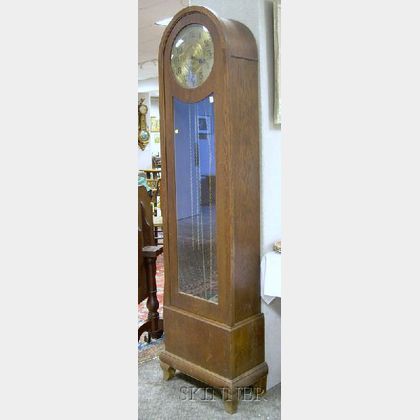 German Oak-cased "Hall" Clock