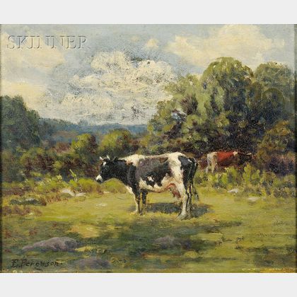 Elizabeth Foote Ferguson (American, 1884 -1925) Cows in a Pasture