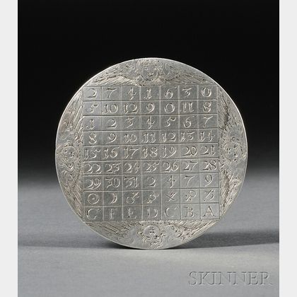 Engraved Silver Pocket Perpetual Calendar
