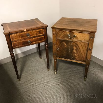 Two Federal-style Mahogany Worktables