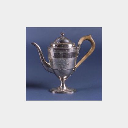Georgian Sterling Silver Coffeepot. 