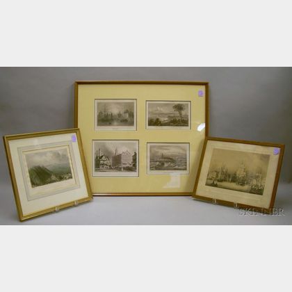 Six Framed Works in Three Frames