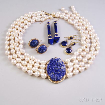 Small Group of Lapis Jewelry