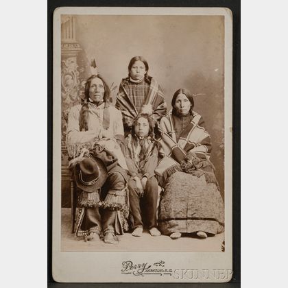 Cabinet Card of a Lakota Family