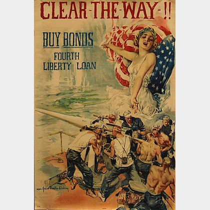 Howard Chandler Christy Clear The Way! WWI Lithograph Poster