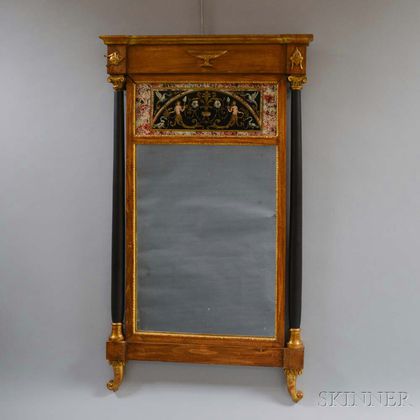 Neoclassical-style Reverse-painted Mirror