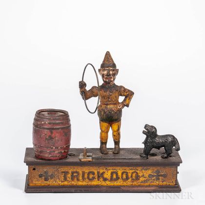 Cast Iron "Trick Dog" Mechanical Bank