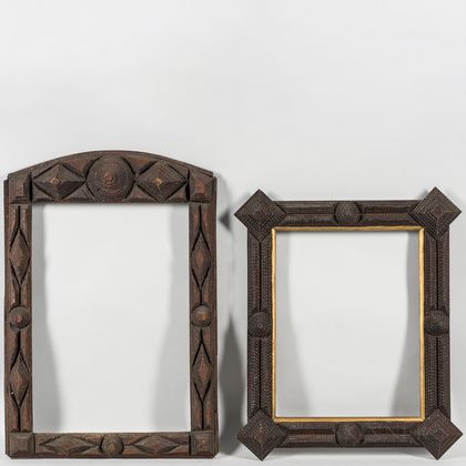 Two Tramp Art Frames