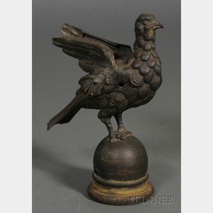 Tin Figural Pigeon Finial