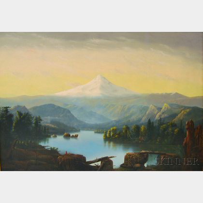 William Samuel Parrott (American, 1843-1915) Mount Hood from Clear Lake.