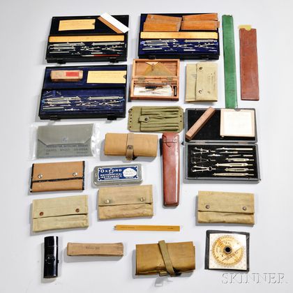 Group of British and American Military Sketching and Map Making Equipment