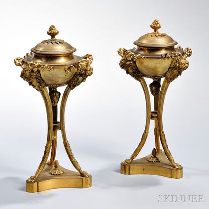 Pair of Louis XVI Ormolu Brûle-parfums