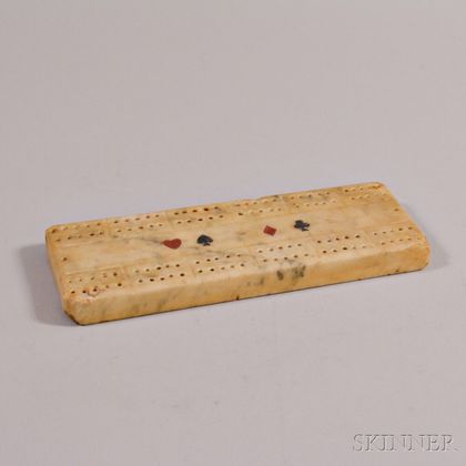 Incised Marble Cribbage Board