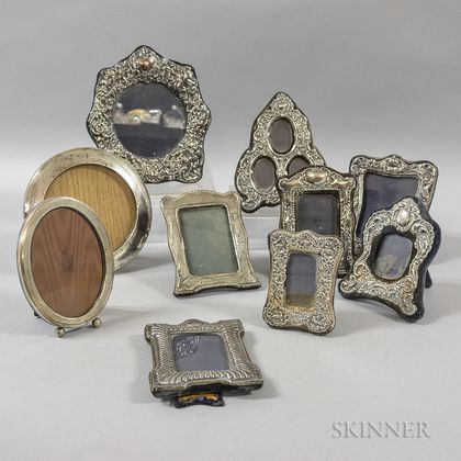 Ten Assorted Sterling Silver Picture Frames