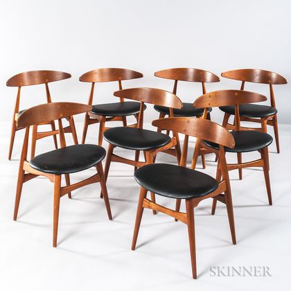 Eight Hans Wegner Dining Chairs 
