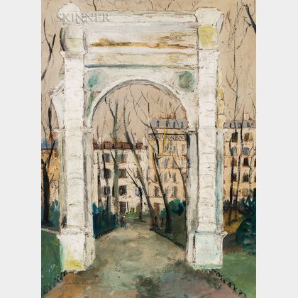 Maurice Utrillo (French, 1883-1955) L'Arc de Parc Monceau