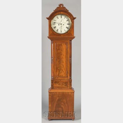 Scottish Victorian Carved Mahogany Long Case Clock