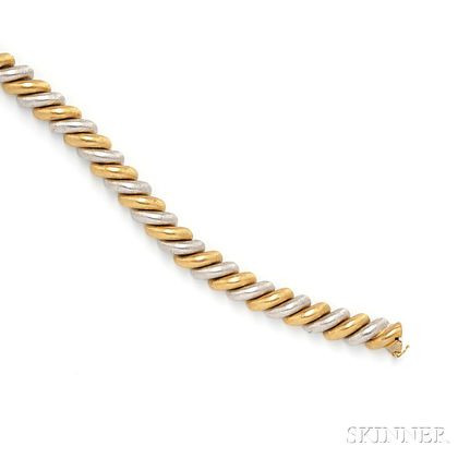 18kt Bicolor Gold "Torchon" Bracelet, Mario Buccellati