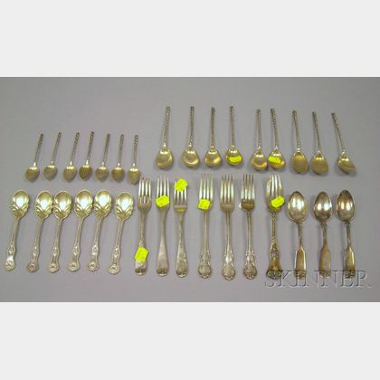 Group of Miscellaneous Sterling and Silver Plated Flatware