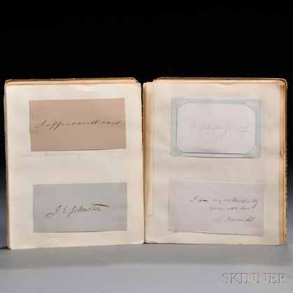 Presidential and Literary Autographs c. 1875.