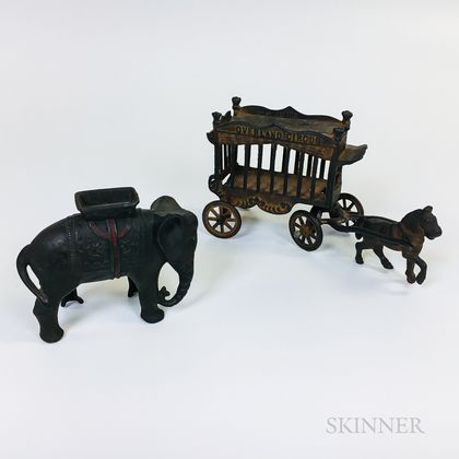 Two Reproduction Cast Iron Toys