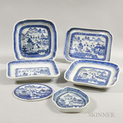 Six Canton Porcelain Tableware Items. Estimate $150-250