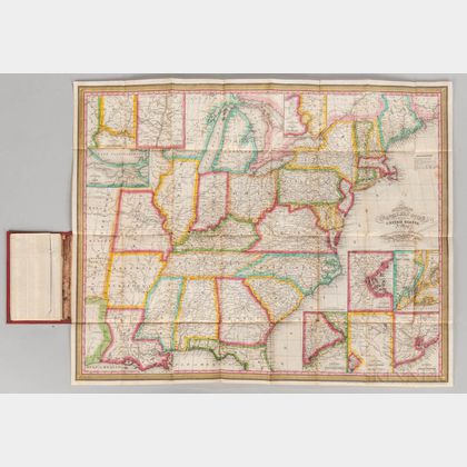 United States. James Hamilton Young (fl. circa 1830) Mitchells Travellers Guide through the United States. A Map of the Roads, Distan 