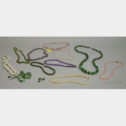 Ten Hardstone Beaded Necklaces