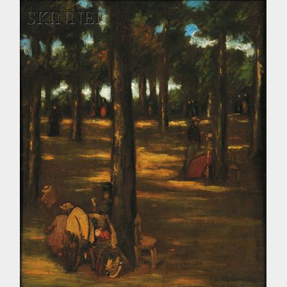 Robert Henri (American, 1865-1929) Au Bois de Vincennes (At the Forest Vincennes)