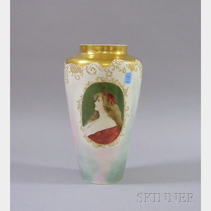 Willet's Belleek Hand-painted Porcelain Vase