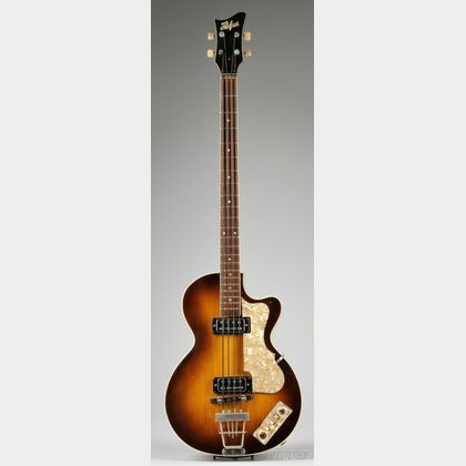 German Electric Bass Guitar, Karl Hofner Company, Schonbach, 1965, Model Club Bass