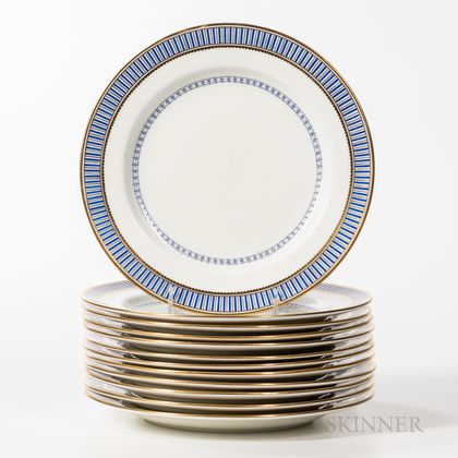 Set of 11 Minton Plates
