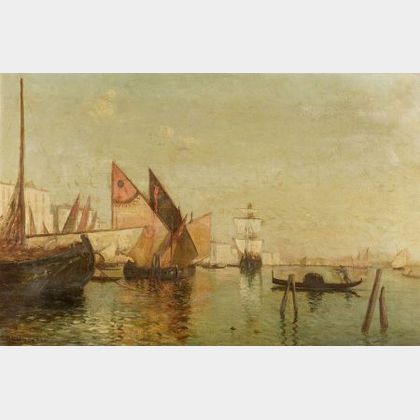 Lemuel D. Eldred (American, 1848-1921) Venetian Port