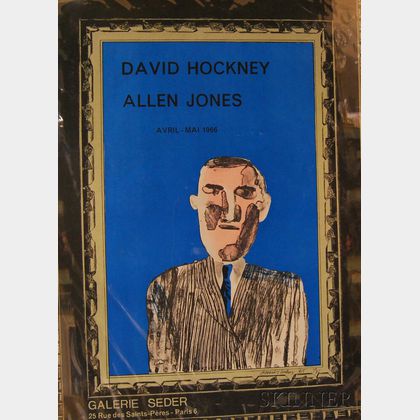 After David Hockney (British, b. 1937) Galerie Seder Exhibition Poster: David Hockney/Allen Jones