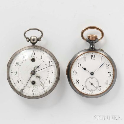 Two Quarter-hour Repeating and Verge Fusee Alarm Watches