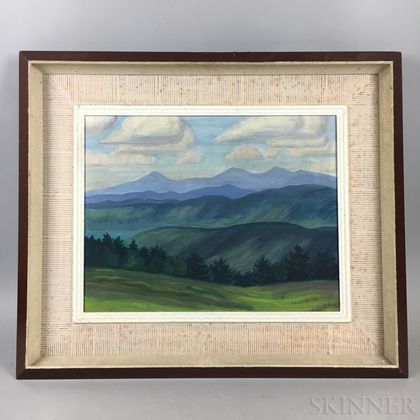 Attributed to Edwin B. Sears (American, 20th Century) Summer Mountain Landscape.
