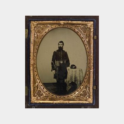 Ambrotype Of A Massachusetts Officer