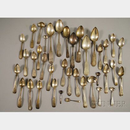 Group of Mostly Coin Silver Spoons