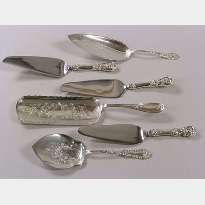 Six Assorted Sterling Silver Flatware Serving Pieces