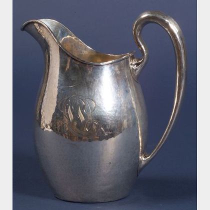 Whiting Manufacturing Co. Hammered Sterling Pitcher