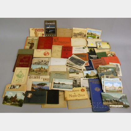 Collection of Early 20th Century Postcards, and Travel Souvenirs
