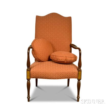 Federal-style Mahogany Lolling Chair