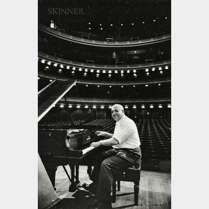 Alfred Eisenstaedt (American, 1898-1995) Two Portraits at Carnegie Hall: At the Piano